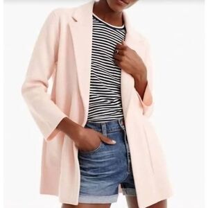 J. Crew Sweater Blazer Women's XS Blush Sophie Open Front Knit Pastel Classic